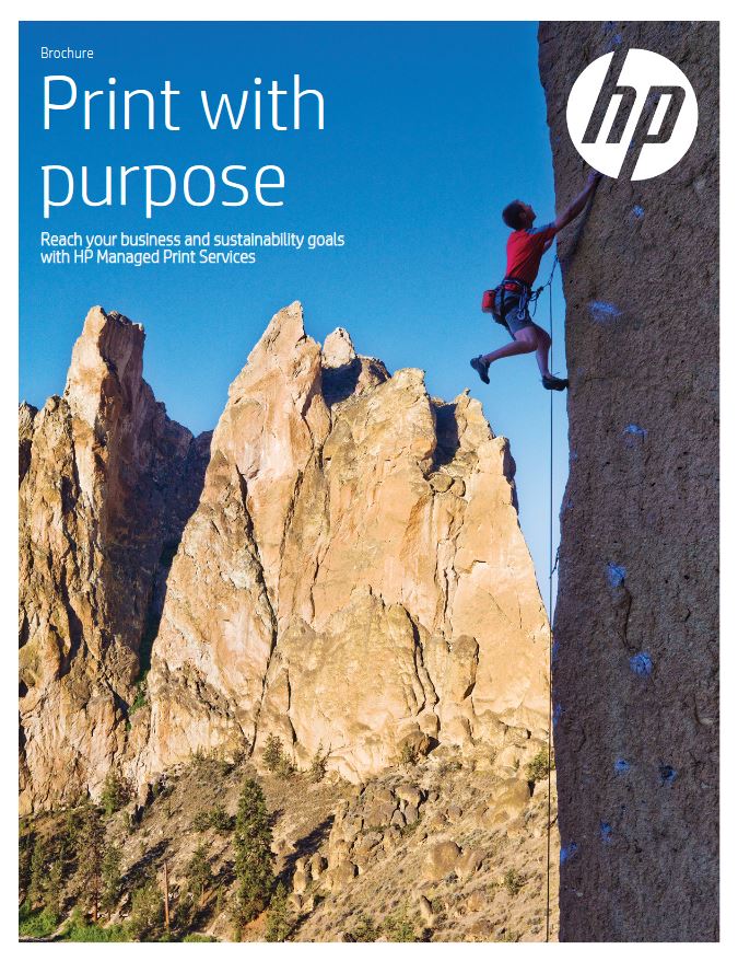 HP Print With Purpose MPS Brochure Cover, HP, Hewlett Packard, Brandon Business Machines, Copiers, Printers, MFP, Kyocera, Copystar, HP, KIP, FL, Florida, Service, Supplies, Sales