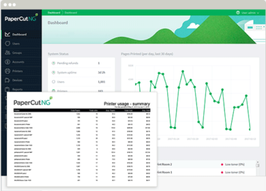 Admin Interface Reports, Papercut MF, Brandon Business Machines, Copiers, Printers, MFP, Kyocera, Copystar, HP, KIP, FL, Florida, Service, Supplies, Sales