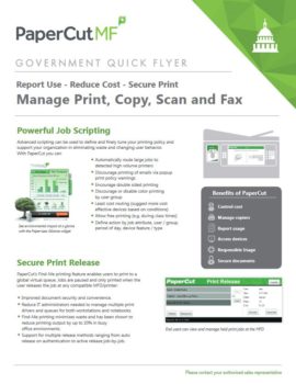 Government Flyer Cover, Papercut MF, Brandon Business Machines, Copiers, Printers, MFP, Kyocera, Copystar, HP, KIP, FL, Florida, Service, Supplies, Sales